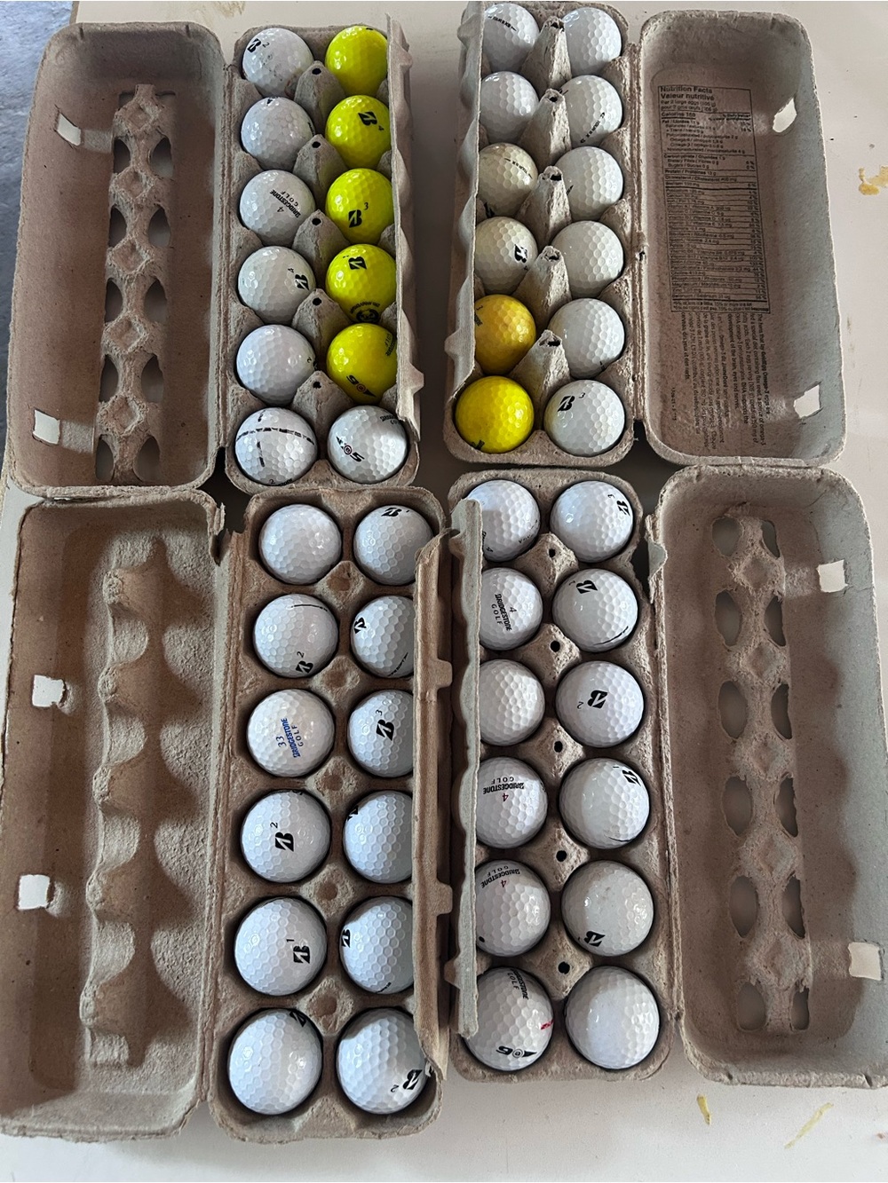 Bridgestone Used Golf Balls - 4 dozen total